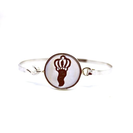 Bracciale in Arg.925, con Cammeo con disegno del Corno Scaramantico