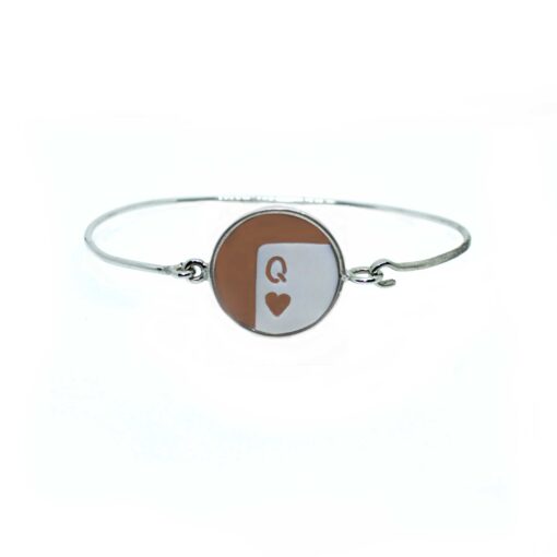 Bracciale in Argento con medaglione Regina di Quadri in Cammeo