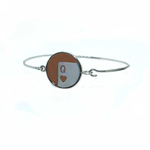 Bracciale in Argento con medaglione Regina di Quadri in Cammeo - immagine 2